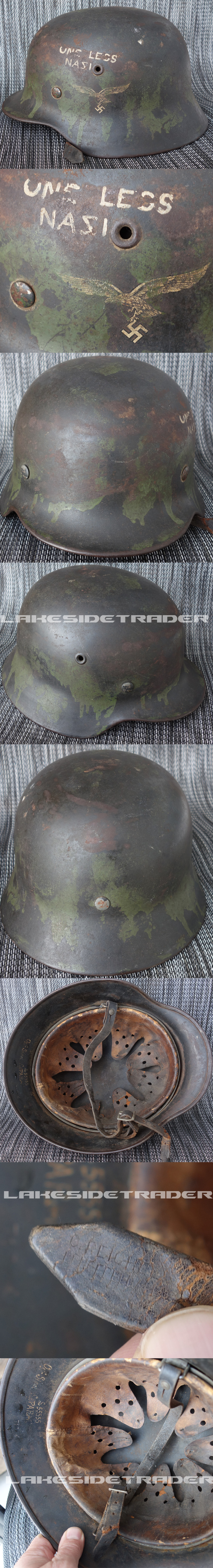 Personalized/Named M35 Camo Luftwaffe ET64 SD Helmet