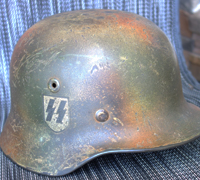 Restored M40 SS Q64 Normandy Camo Combat Helmet