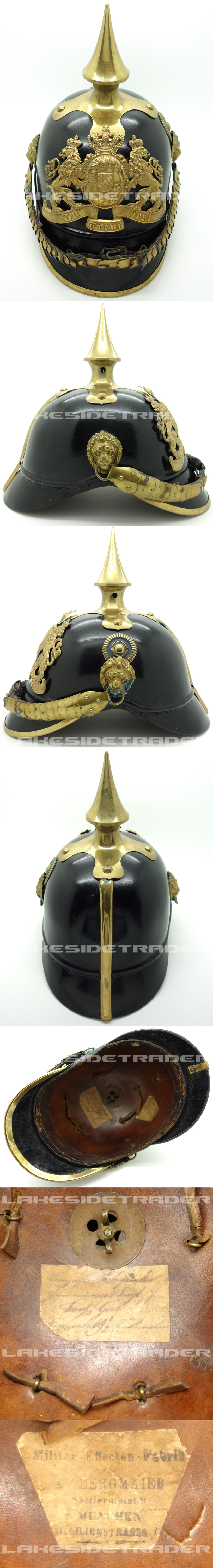 Bavarian Feldgendarmerie Officers Pickelhaube