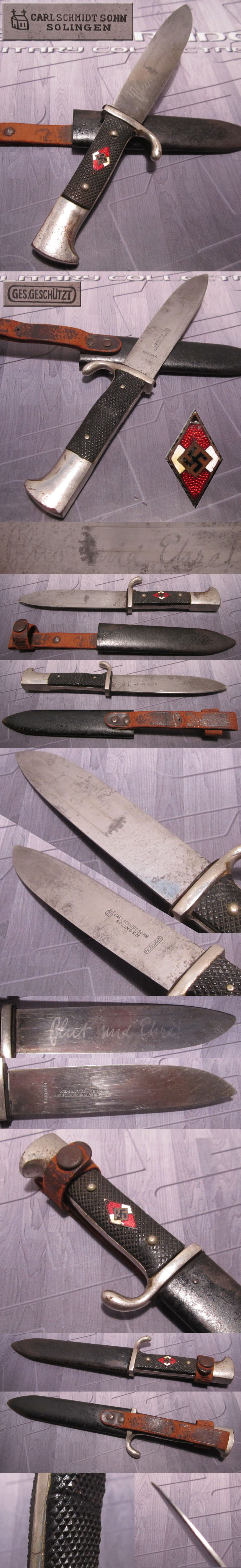 Early Carl Schmidt Sohn HJ Dagger