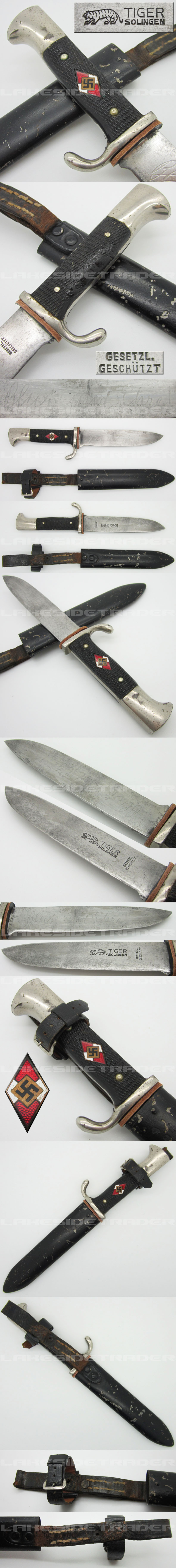 Early Hitler Youth Dagger by Tiger