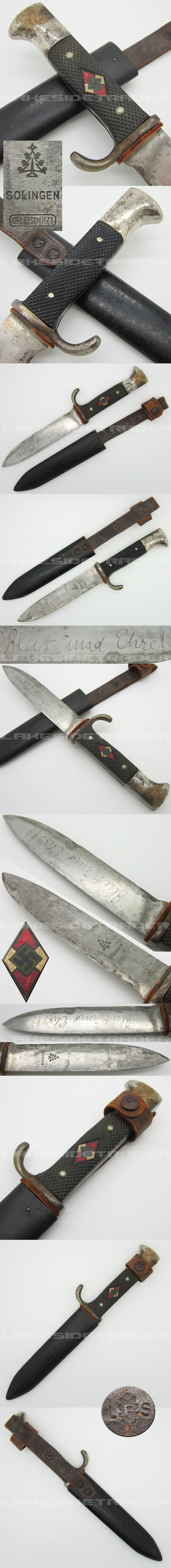 Early Hitler Youth Dagger by Halbach