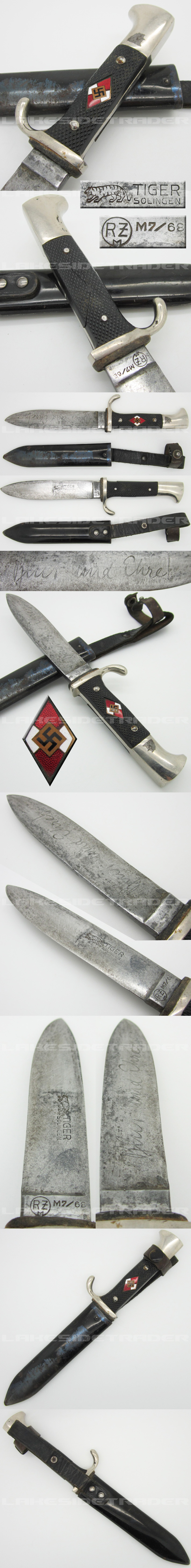 Transitional Hitler Youth Dagger by Tiger