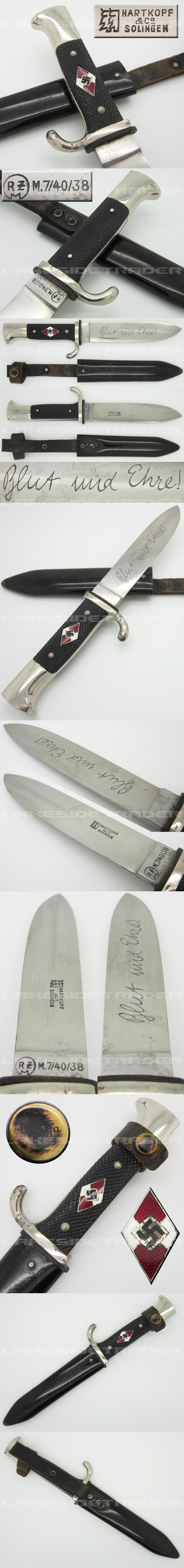 Transitional Hitler Youth Dagger by Harkopf
