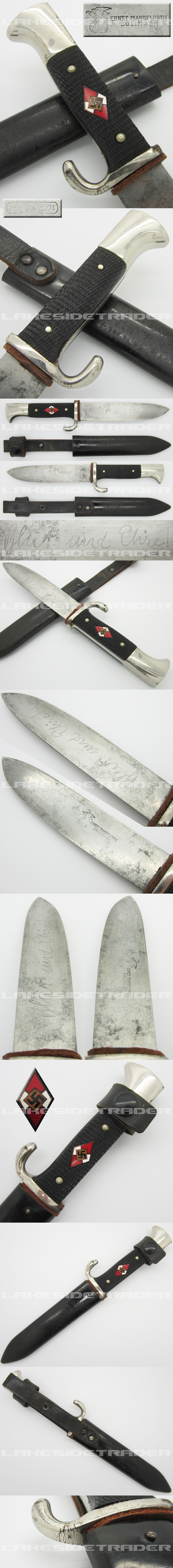 Early Hitler Youth Knife by Ernst Mandewirth