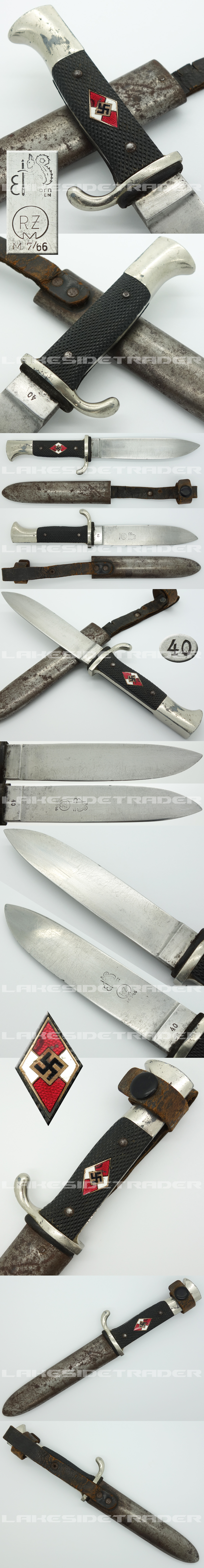 Transitional Hitler Youth Knife by Carl Eickhorn