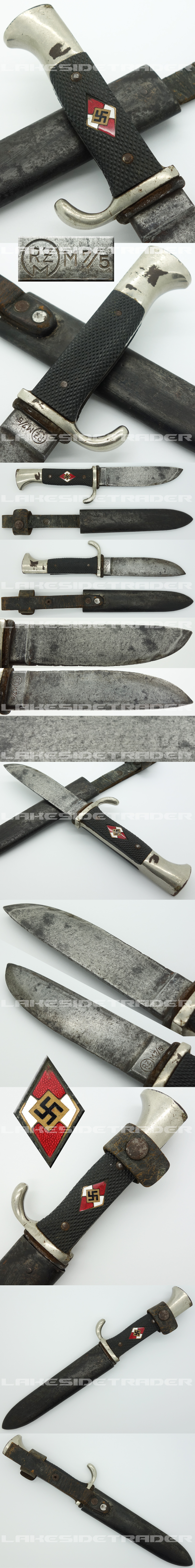 Transitional Hitler Youth Dagger by RZM M7/5