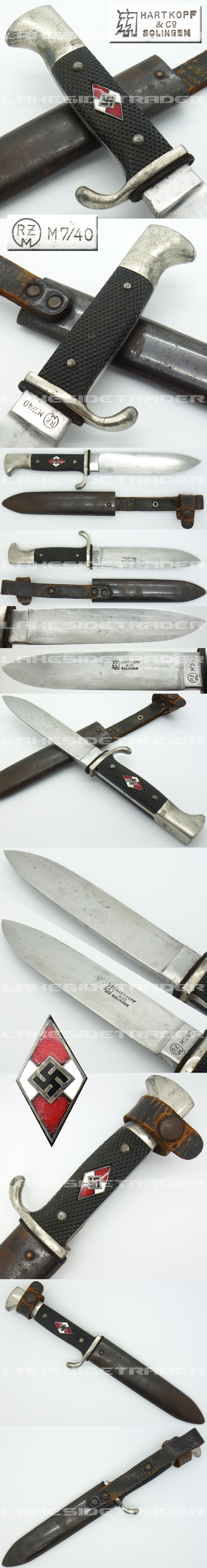 Transitional Hitler Youth Knife by Hartkopf & Co