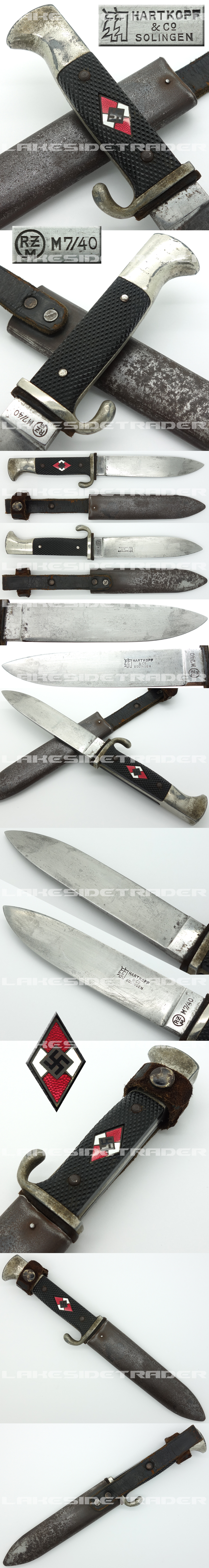 Transitional Hitler Youth Knife by Hartkopf & Co.
