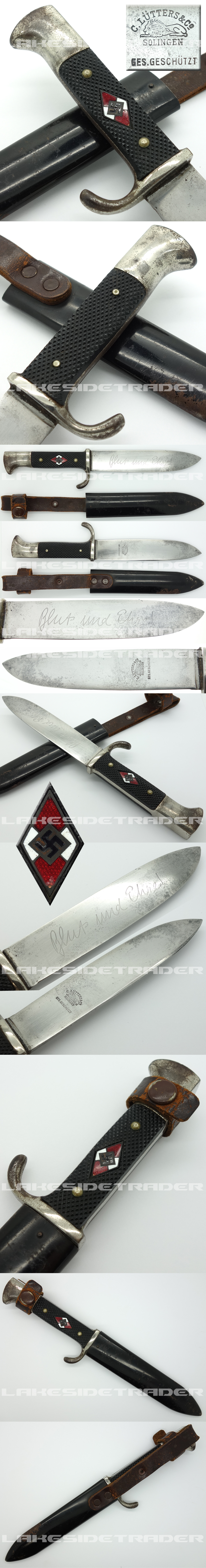 Rare - Early Hitler Youth Knife by C. Lütters & Co.