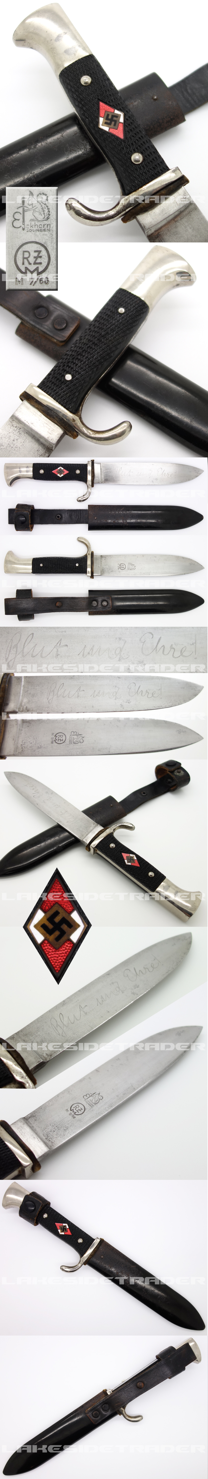 Transitional Hitler Youth knife by Eickhorn