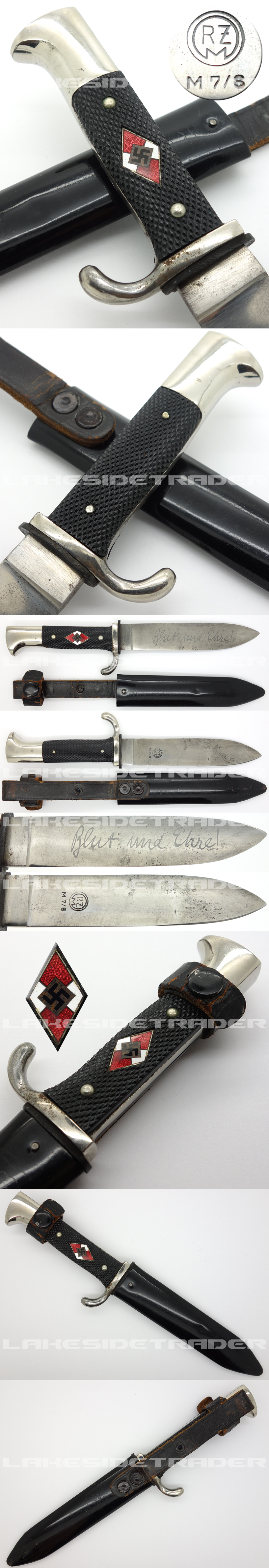 Transitional Hitler Youth Knife by RZM M7/8