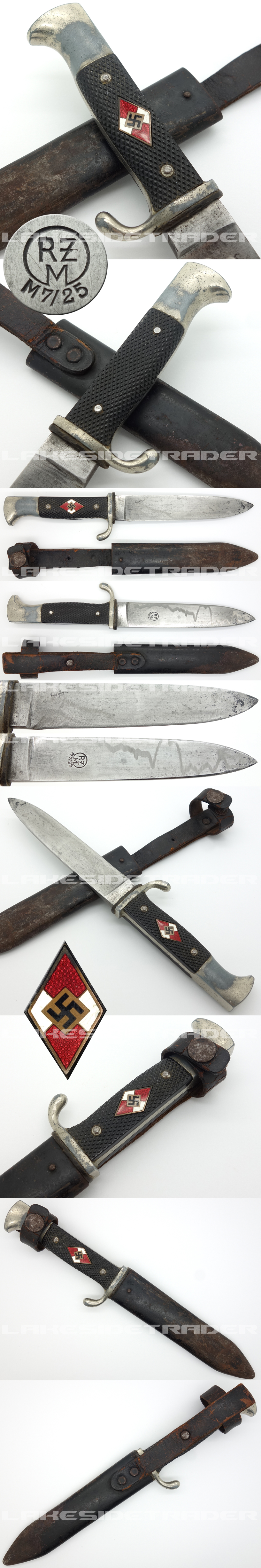 Hitler Youth Knife by RZM M7/25 - Wilhelm Wagner