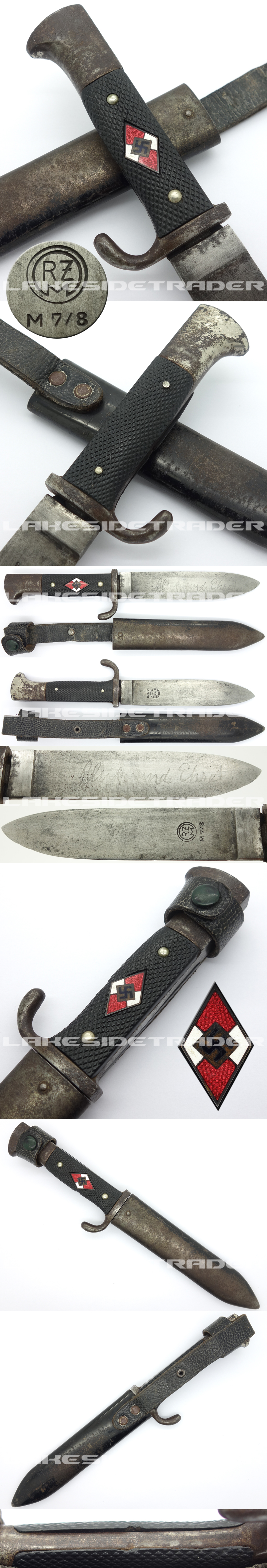 Transitional Hitler Youth Knife by Eduard Gembruch