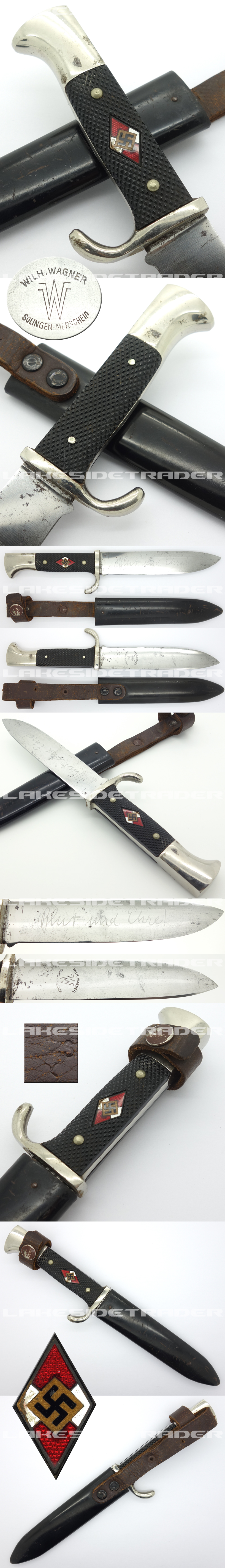 Early Hitler Youth Knife by Wilh. Wagner