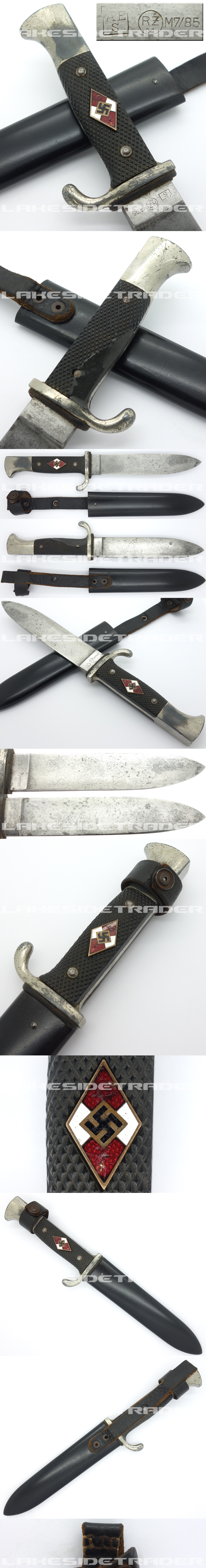 Hitler Youth Knife by AES RZM M7/85