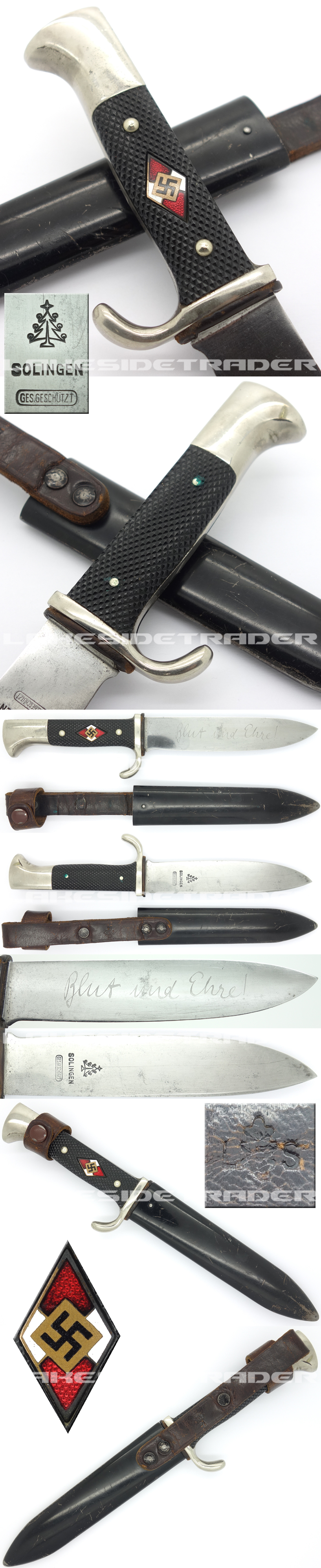 Early Hitler Youth Knife by W. Halbach