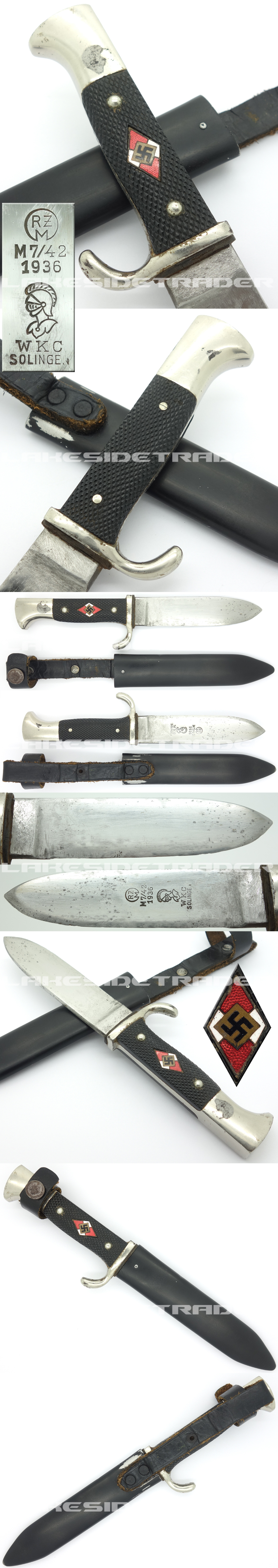 Hitler Youth Knife by WKC 1936