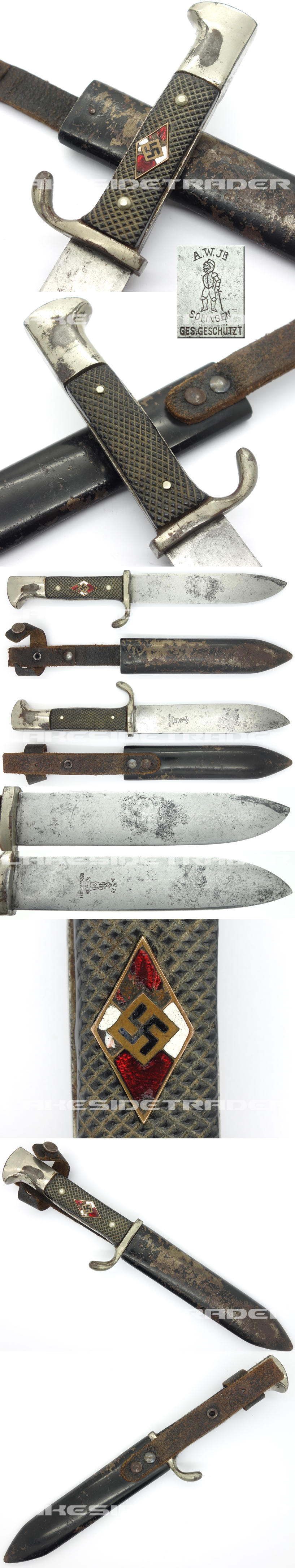 Early Hitler Youth Knife by Anton Wingen