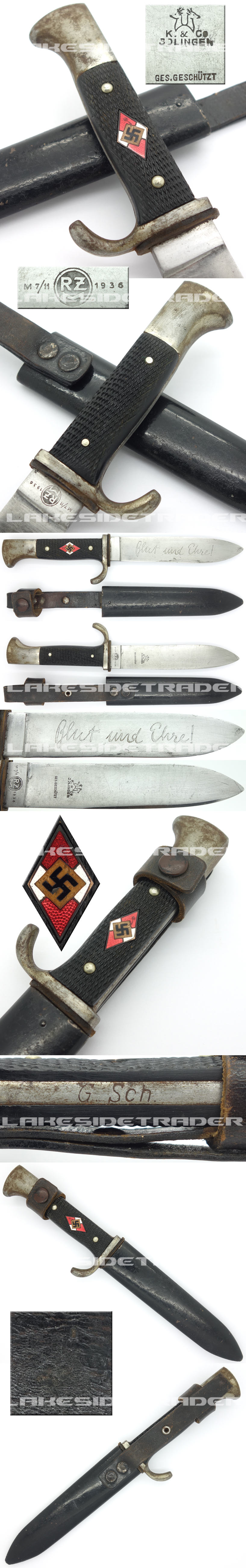 Personaized - Hitler Youth Knife by K&Co. 1936