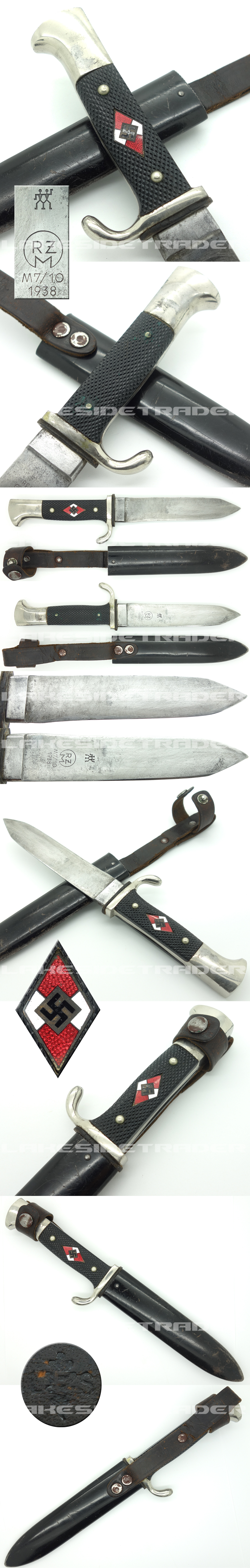 Hitler Youth Knife by RZM M7/10 1938