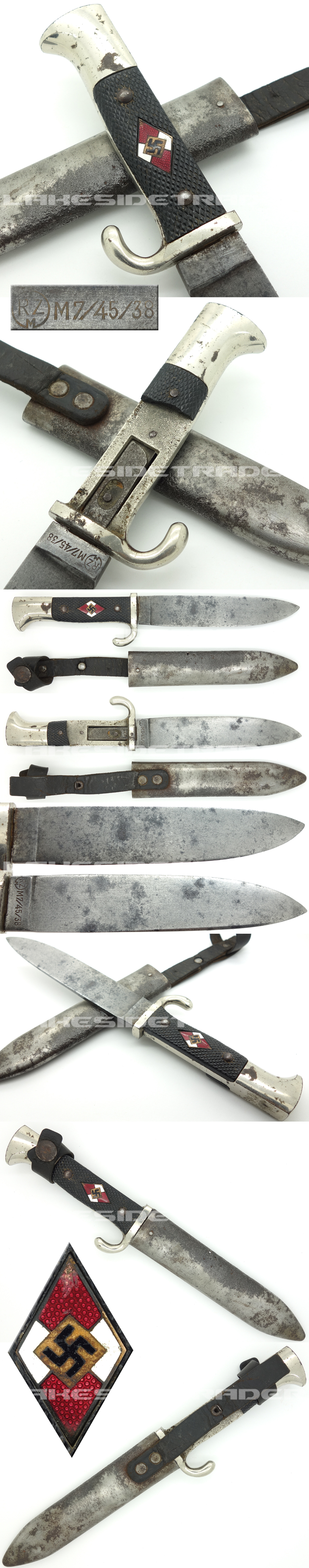 Hitler Youth Knife by RZM M7/45 1938