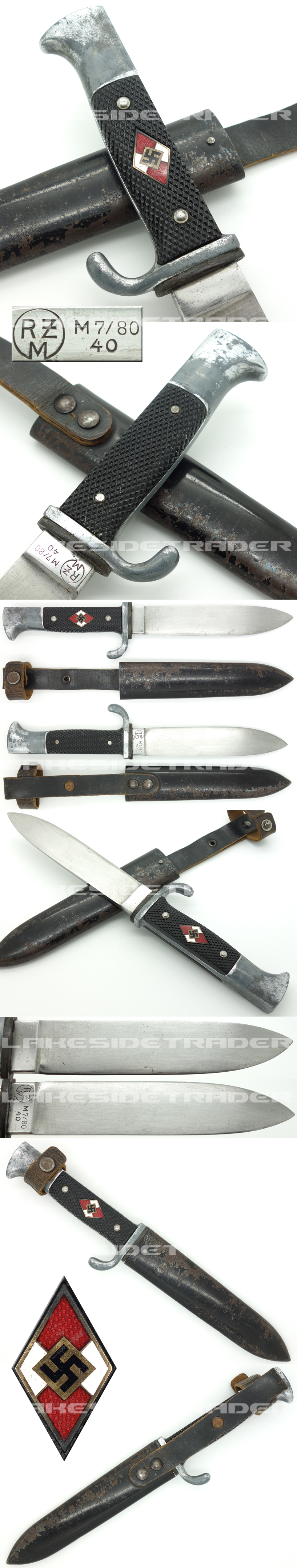 Hitler Youth Knife by RZM M7/80 1940