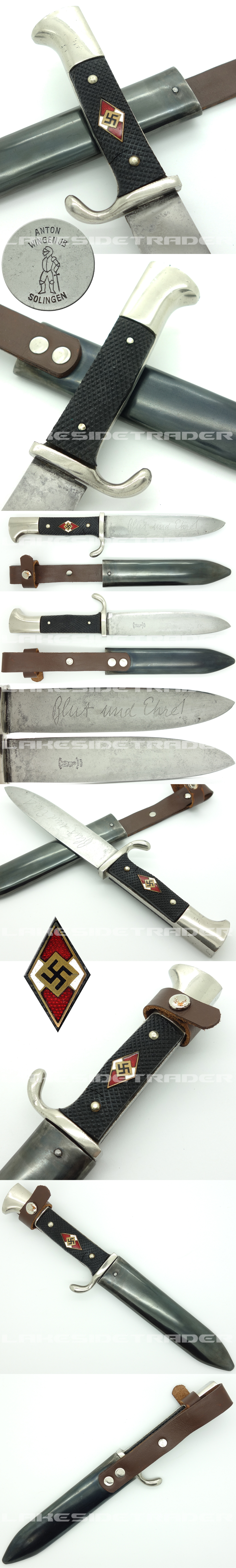 Early Hitler Youth Knife by A. Wingen Jr.