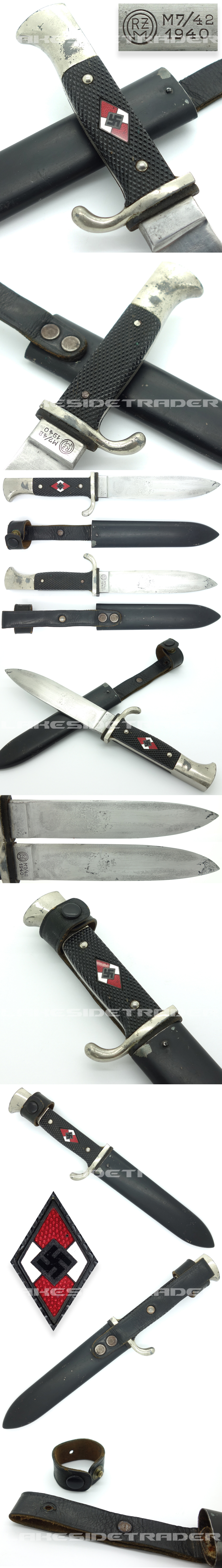 Hitler Youth Knife by RZM M7/42 1940