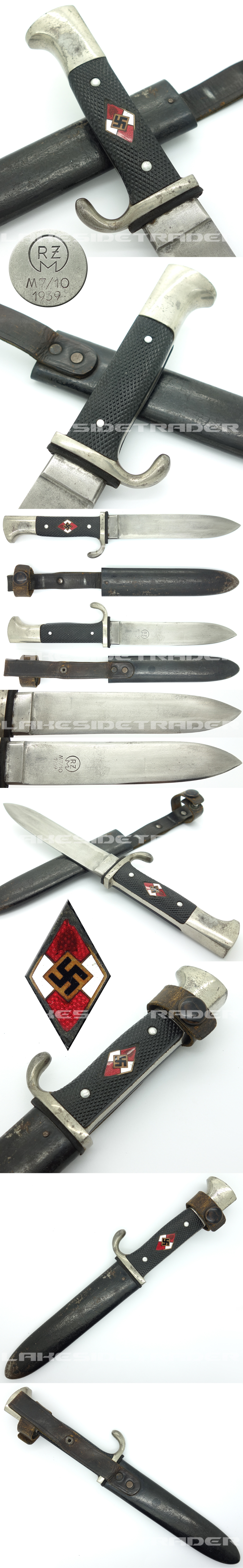 Hitler Youth Knife by RZM M7/10 1939