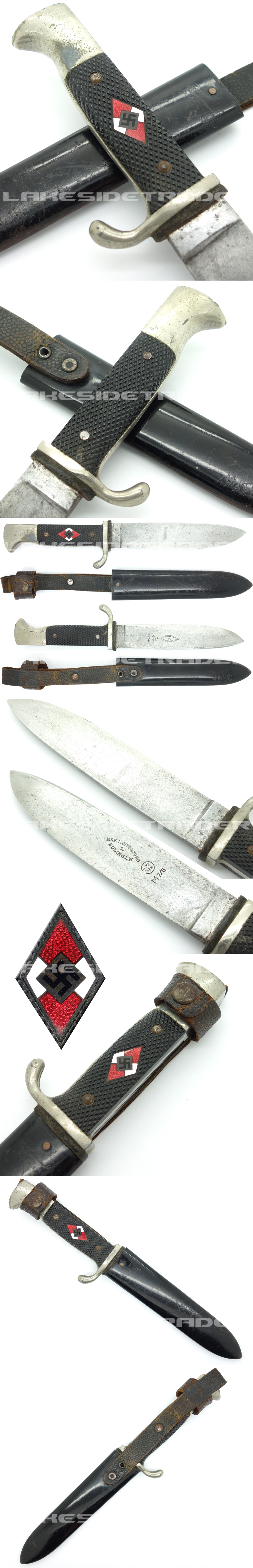 Transitional Hitler Youth Knife by H. & F. Lauterjung