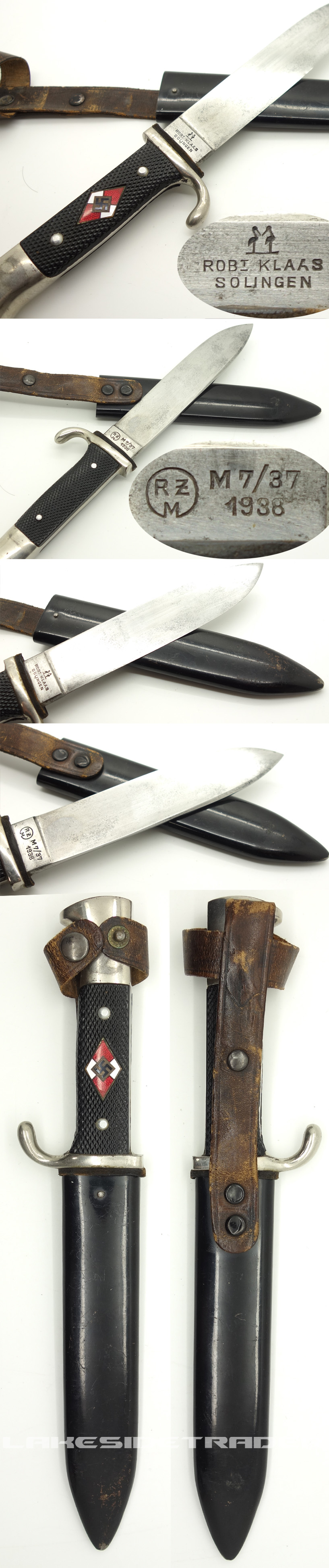 Transitional Hitler Youth Knife by Rbt. Klaas 1938