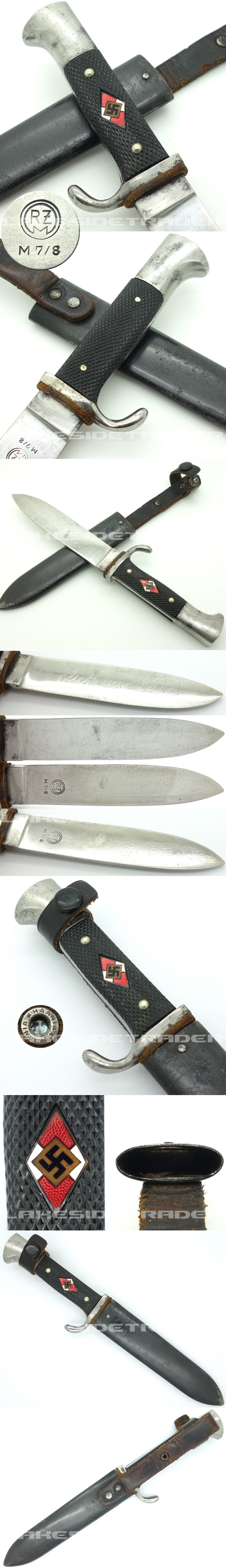 Transitional Hitler Youth Knife by RZM M7/8
