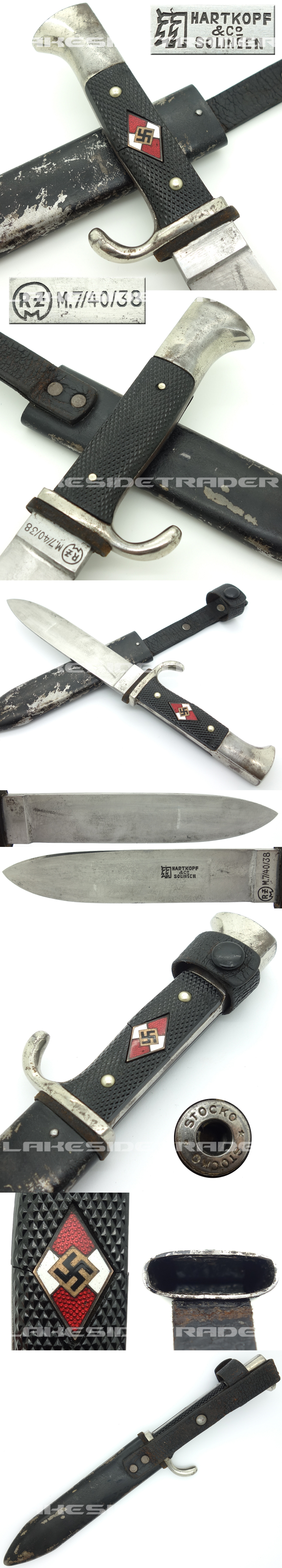 Transitional Hitler Youth Knife by Hartkopf