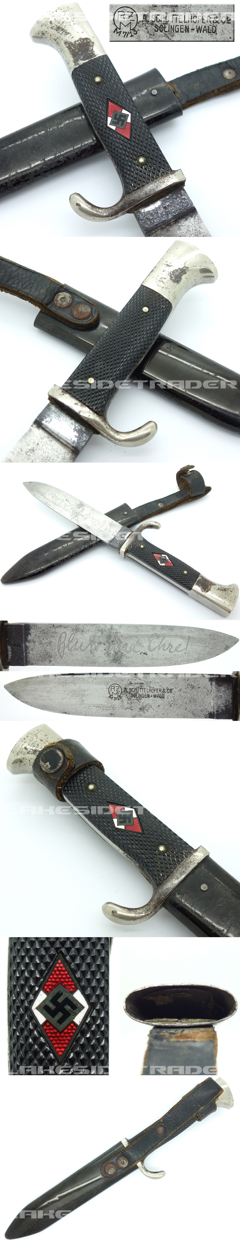 Transitional Hitler Youth Knife by Schüttelhöfer 