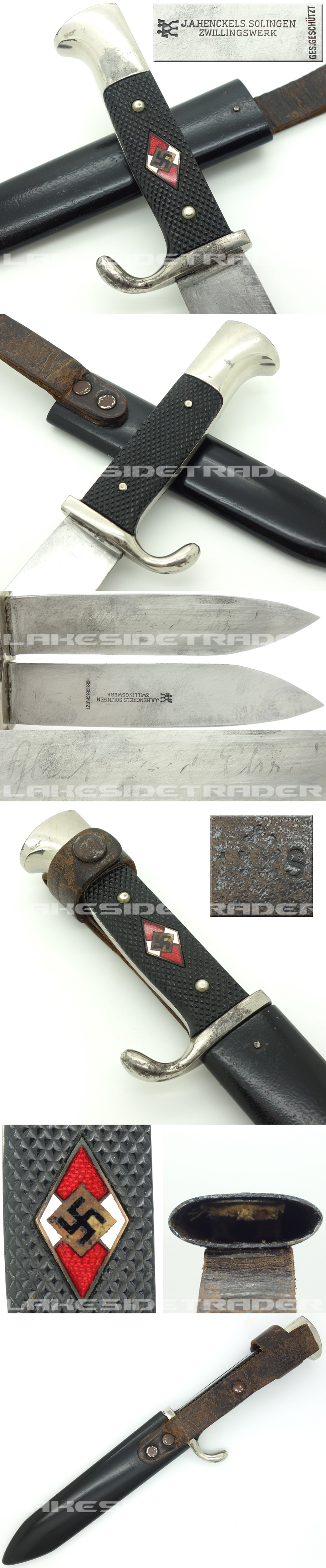 Early Hitler Youth Knife by J.A. Henckles