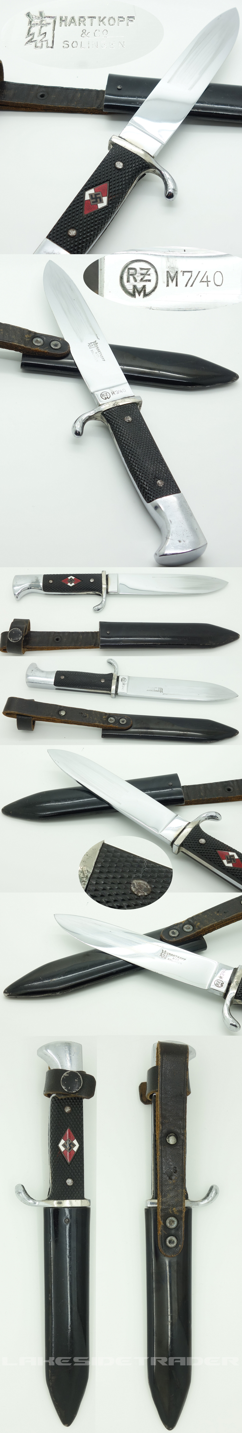 Transitional Hitler Youth Knife by Hartkopf & Co.