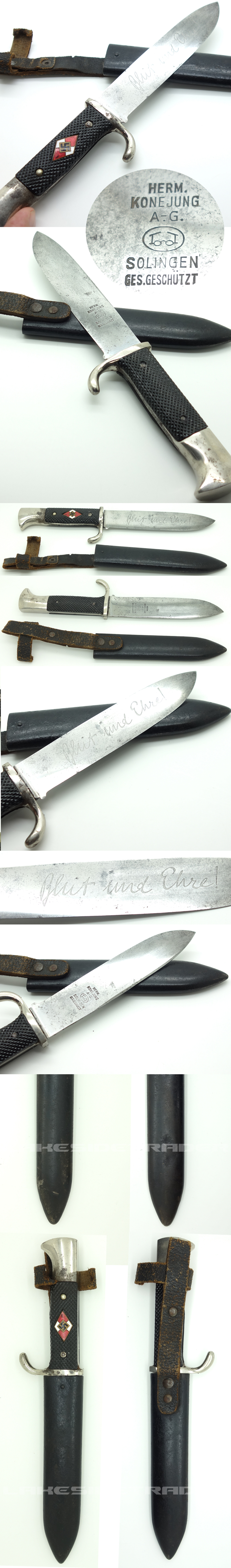 Hitler Youth Knife by Herman Konejung
