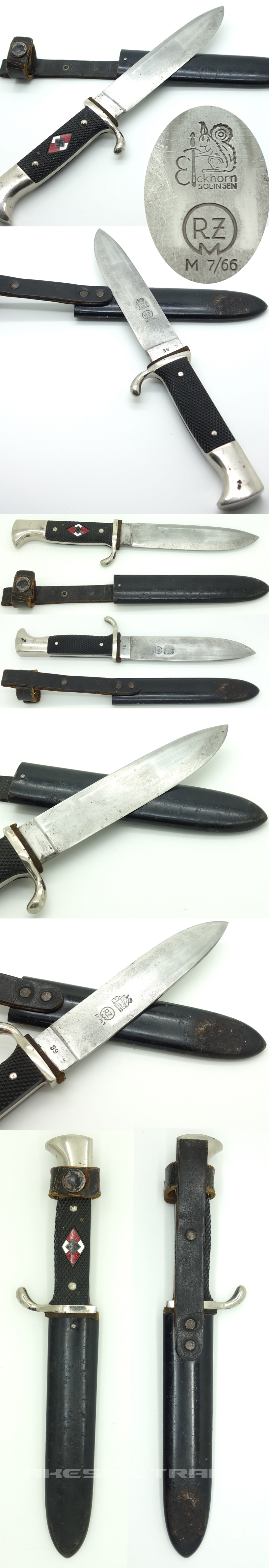 Transitional Hitler Youth Knife by Carl Eickhorn 1939
