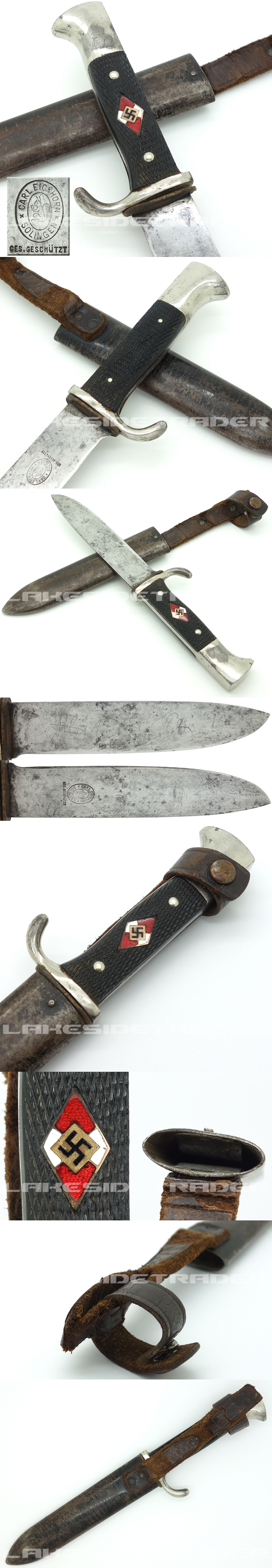 Early Hitler Youth Knife by Carl Eikchorn