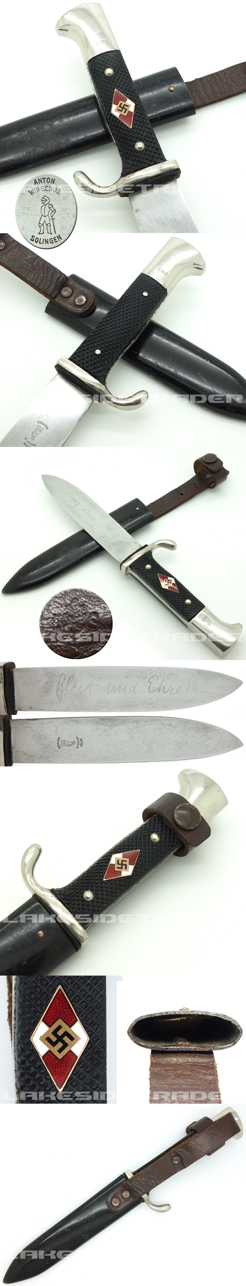 Early Hitler Youth Knife by A. Wingen Jr. Early Hitler Youth Knife by A. Wingen Jr.