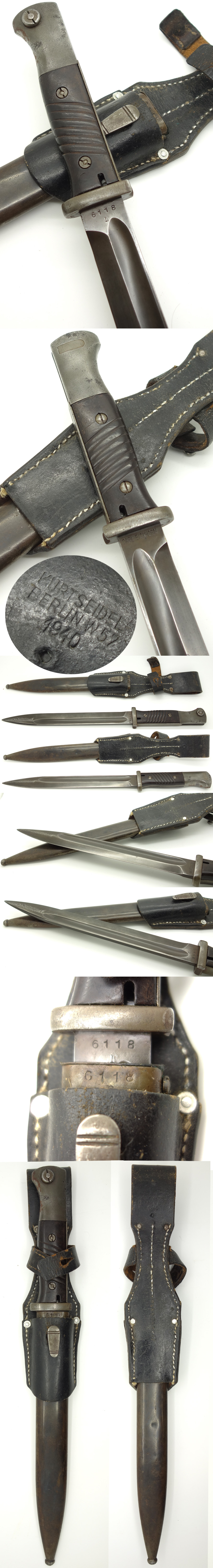 Matching - K98 Bayonet by Carl Eickhorn 1938