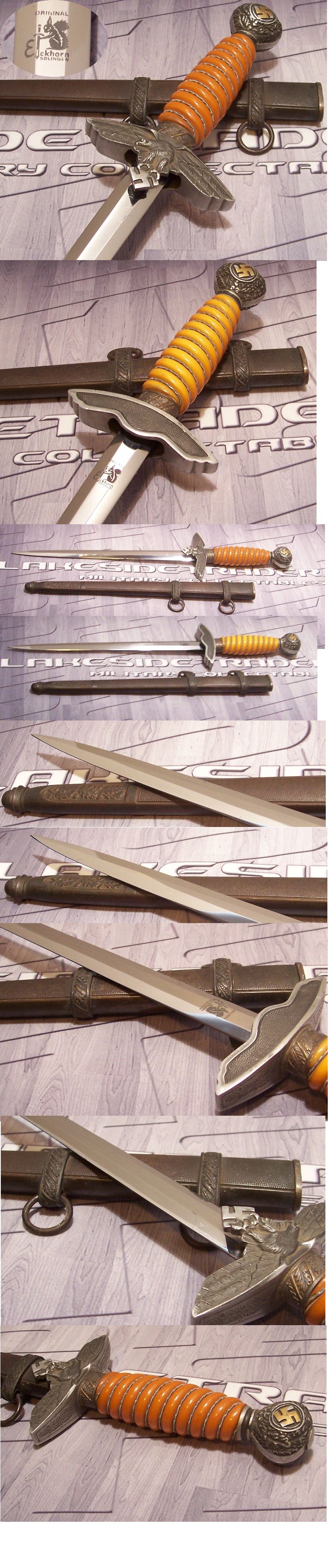 Gilt 2nd Model Luft Dagger by Eickhorn