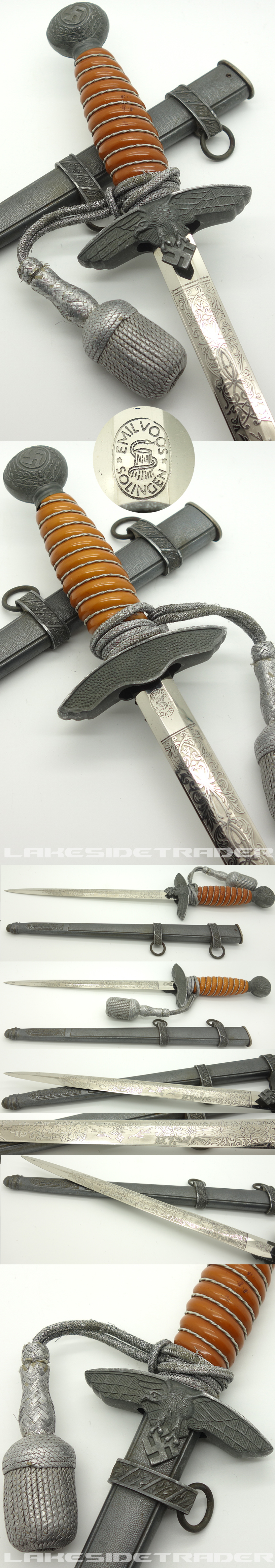 Etched Blade - 2nd Model Luftwaffe Dagger by Voos