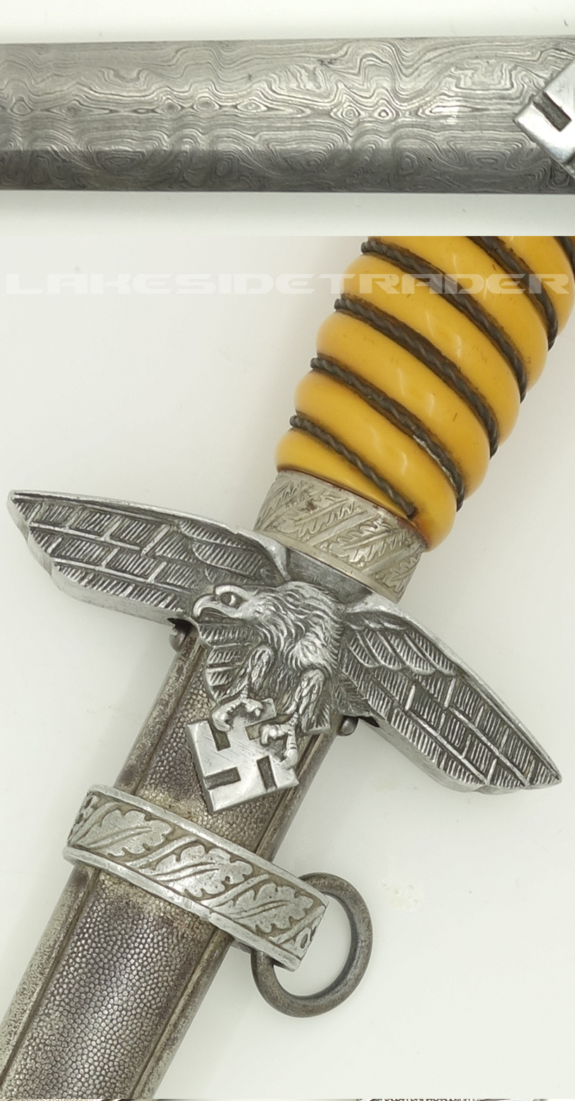 Walter Prien's 2nd Model Luftwaffe Dagger w Damascus Blade