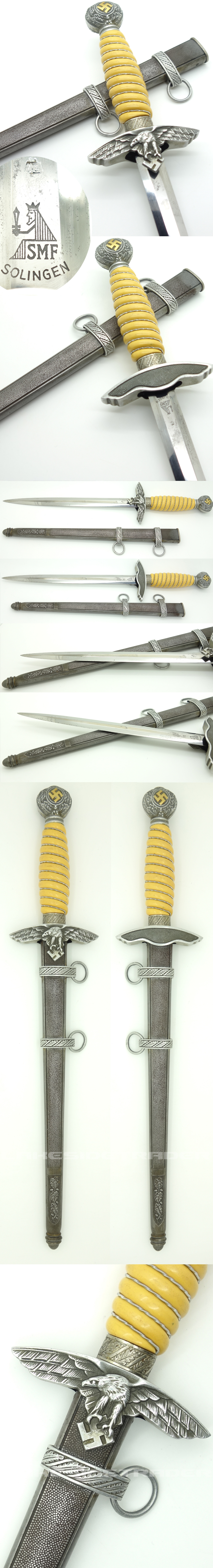Gilt 2nd Model Luftwaffe Daggers by SMF