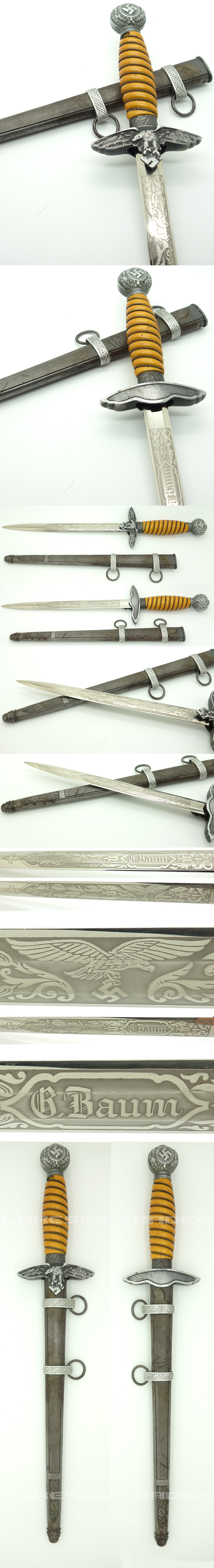 Personalized 2nd Model Luftwaffe Dagger for R. Baum
