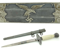 Etched, Blued Panel - 2nd Model Luftwaffe Dagger