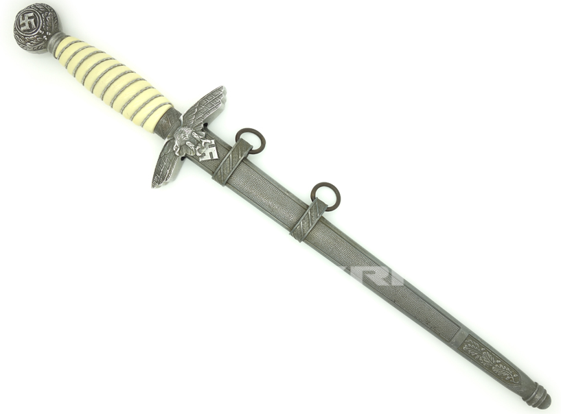 Etched, Blued Panel - 2nd Model Luftwaffe Dagger
