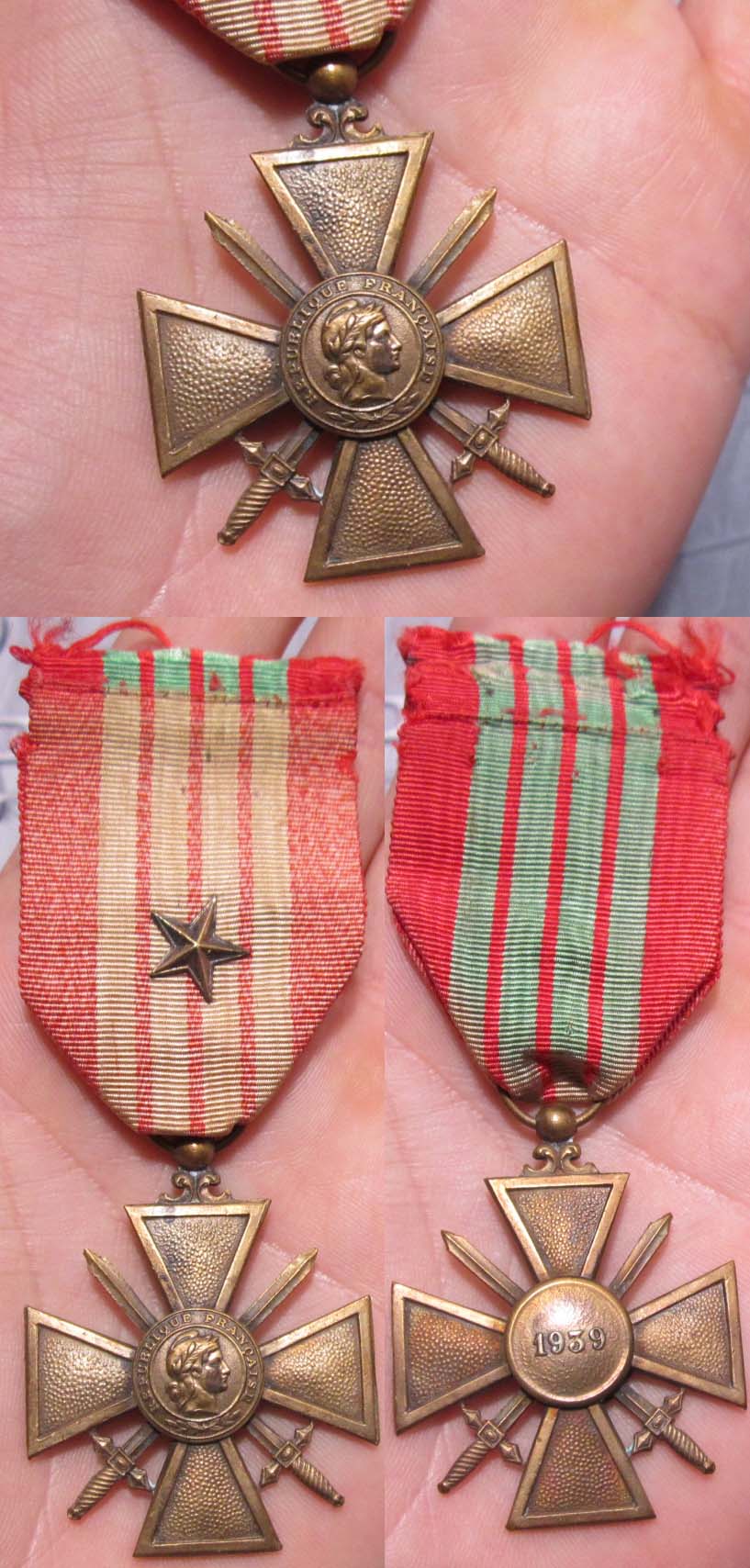 French War Cross with Bronze Star 1935-45